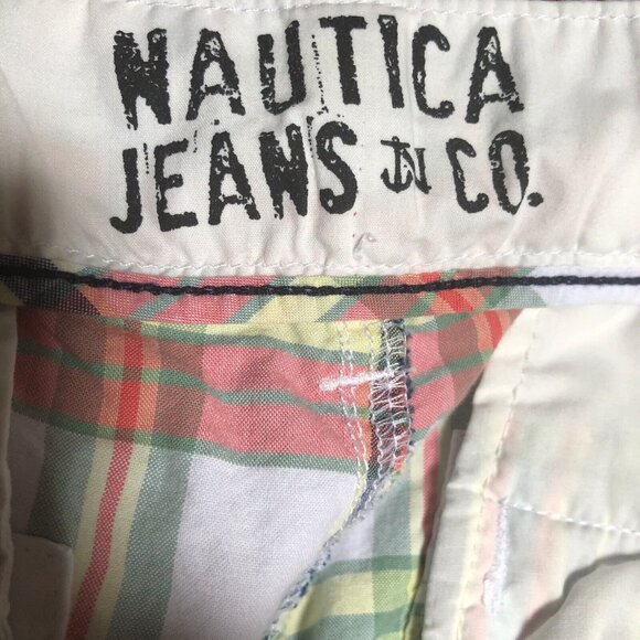 Nautica Jeans Co Shorts Mens 30 Waist Plaid Flat Front Pockets Bermuda Golf Vaca - Picture 3 of 7